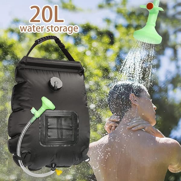 Dewenwils Solardusjpose for Camping, 20L Solardusjsekk