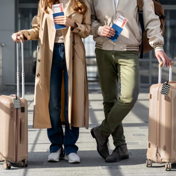 6-pack Bagagelappar för resväskor, Ripple Travel Bag Tag, Su,ZQKLA