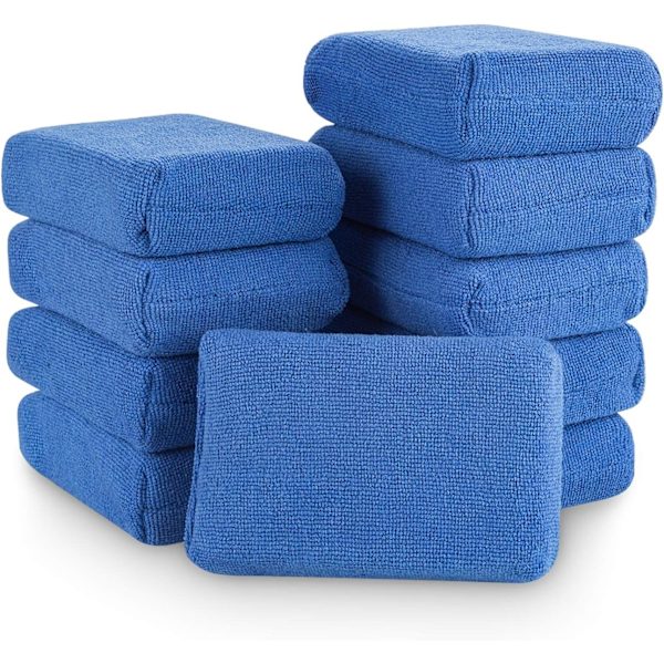 Pakke med 10 mikrofiber svamper pakket i mikrofiberkluter Re,ZQKLA