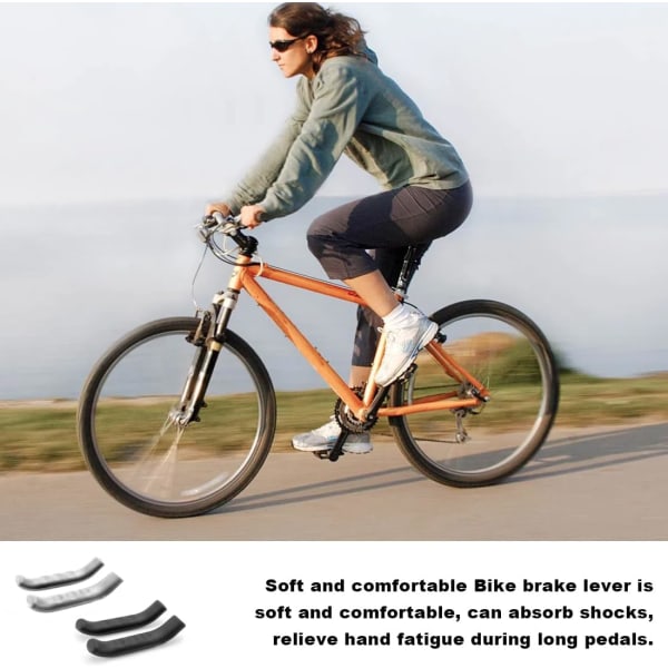 2 paria polkupyörän lisävarusteen jarrukahvat Silicone Protec, ZQKLA