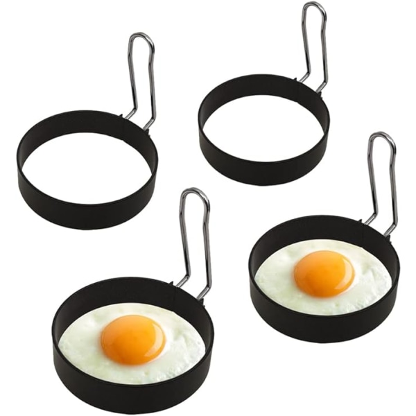 Äggringar i rostfritt stål, 1,7 cm tjocklek, familjefrukost