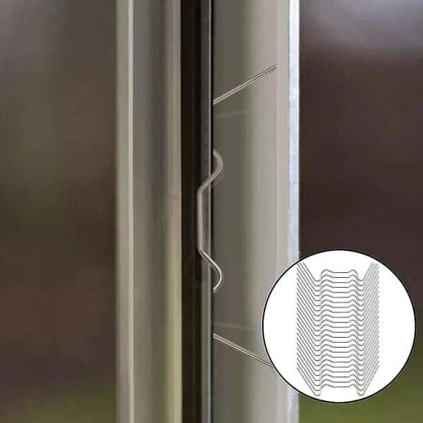 100 stk Drivhusklips for Glass - Rustfrie Drivhusvinduklips Glassrutespenner