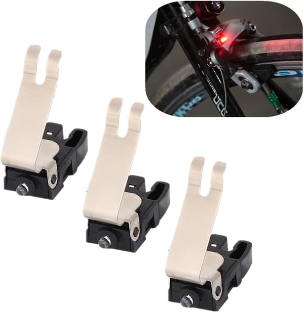 Set med 3 mini bakbromsljus för cyklar, ZQKLA