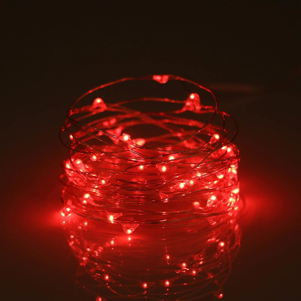 Batteridrivna 6.6Ft/2M 20 LED-ljusslingor Blinkande Chris,ZQKLA