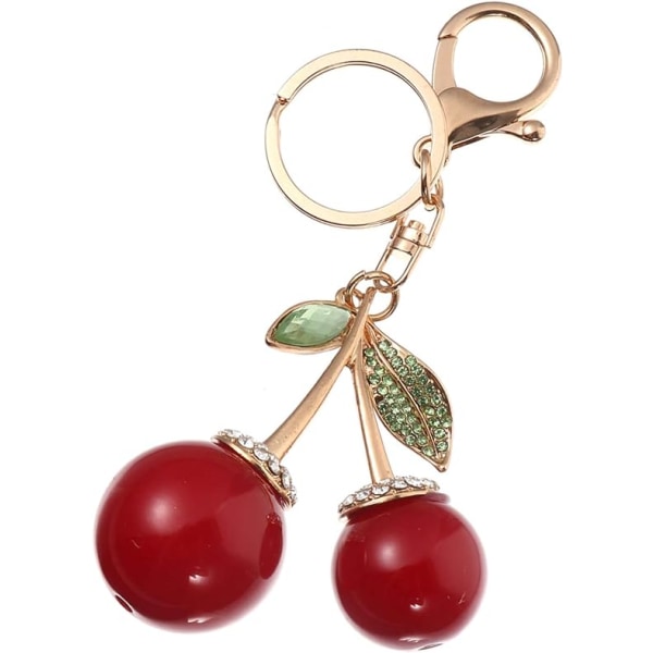 Cherry Nyckelring Pearl Crystal Nyckelring Strass nyckelring Ornament