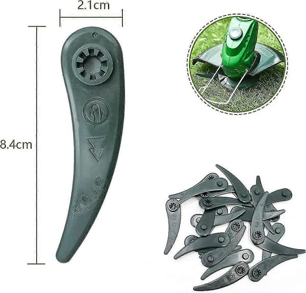 Erstatningsblader for gresstrimmer, 24-pakning Bosch Edger Blade Art 23-18 Li Art 26-18 Li Trimmer, grønn