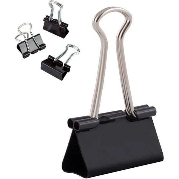 Set med 12 Dokumentklämmor - 32 mm - Förpackning med Multi-Function Pap, ZQKLA