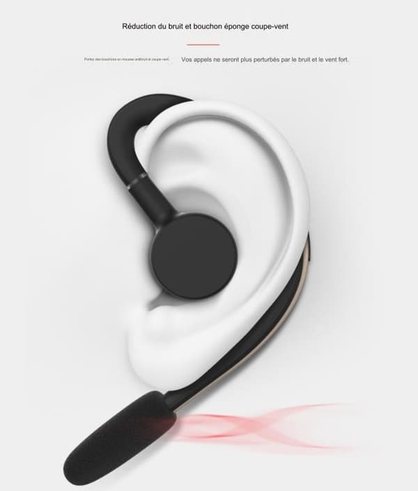 Mini Bluetooth Headset til Bil Sport Kørsel Enkelt Øre Headset