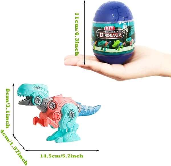 4-pak Jumbo Dinosaur Egg med Demonterbare Dinosaurleker Bui,ZQKLA
