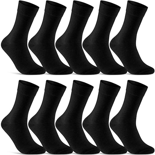 10 Par Sockor Herr Dam Bekväma Bomulls Andningsbara