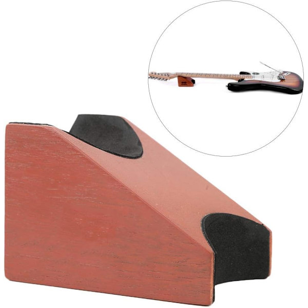 2-i-1 Gitarrhalsstöd Hållare Mahognyträ Musikinstrument, ZQKLA