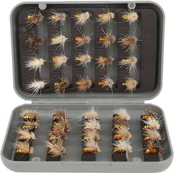 Flugfiske Flugor Kit, 40st Fiskedrag Paket Flugfiske E,ZQKLA