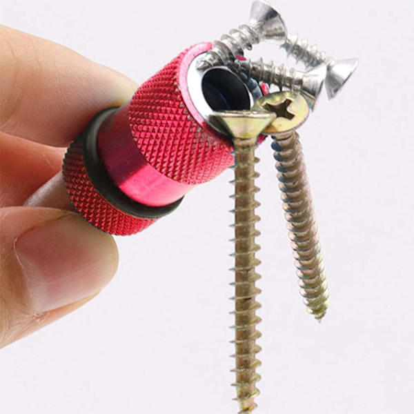 3 kpl Magneettinen ruuvikärjen pidike 1/4\" 66MM Ruuvikärjen pidike Punainen ruuvimeisseli