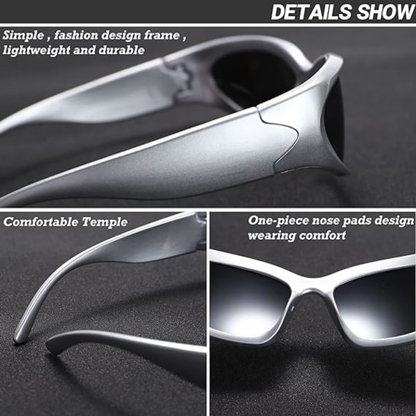 Wrap Around Fashion Solglasögon för män kvinnor Swift Oval Dark Sung