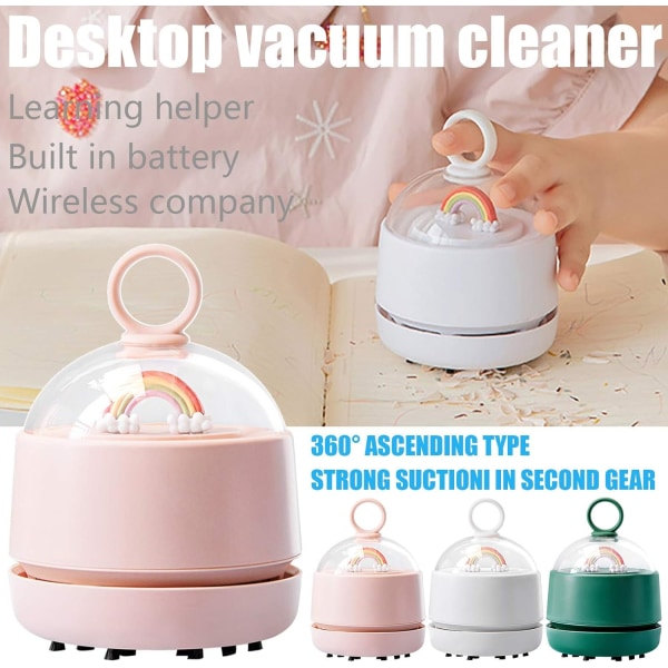 Mini Desktop Crumb Sweeper, bærbar bordstøvfeiemaskin håndholdt