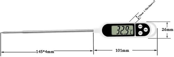 Electromenics Køkken Termometer Med Digital Lcd Skærm Og St