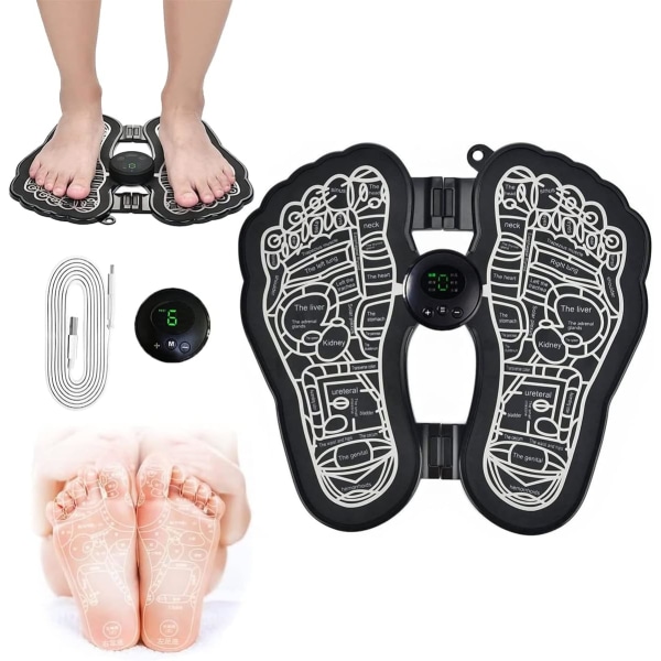 Elektrisk fodmassager (sort) Fodstimulator Massager USB F,ZQKLA