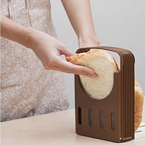 Brödskivare ABS kompakt hopfällbar bröd smörgås toastbröd, ZQKLA