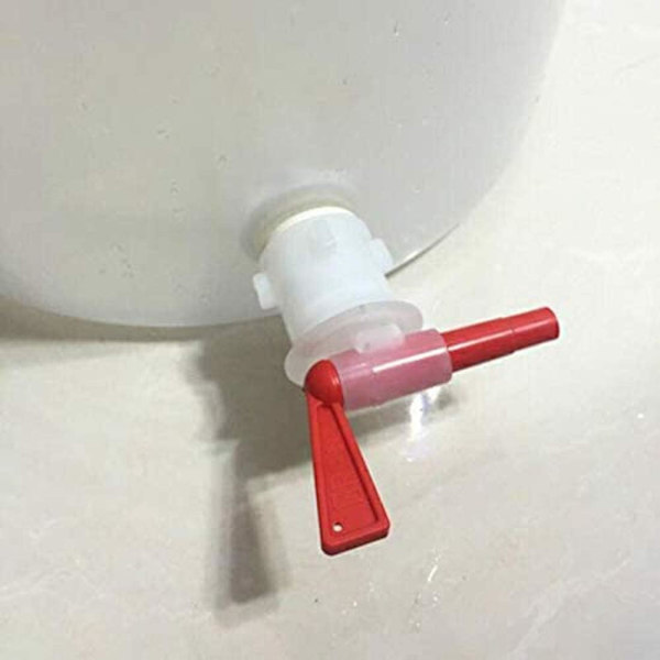 15 stycken öltappningshinkar i plast med kranuppsättningar, kranbyte
