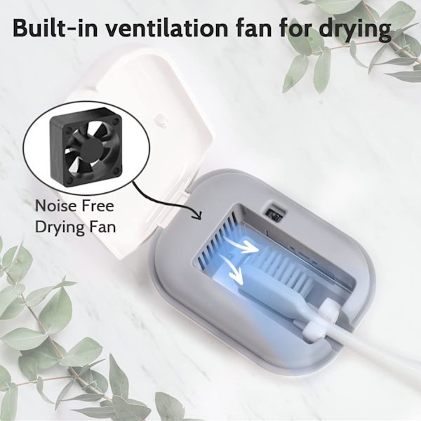 Tandborste Sanitizer Case, Eliminerar upp till 99,99%, Rec,ZQKLA