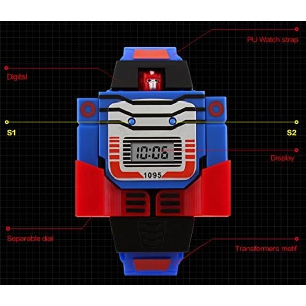 Digitalt Barnur  Transformers Bumbl,ZQKLA Klocka för Pojkar och Flickor