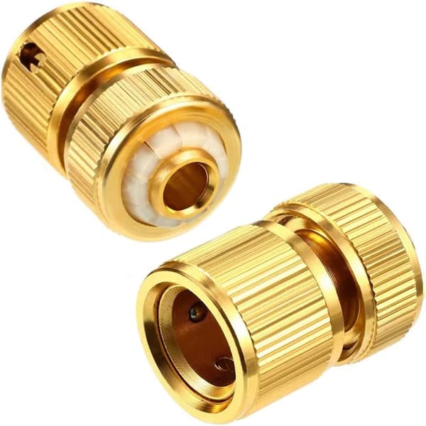 (Mässing Hona Snabbkoppling) 2-pack Mässing Trädgårdsslang Koppling, ZQKLA