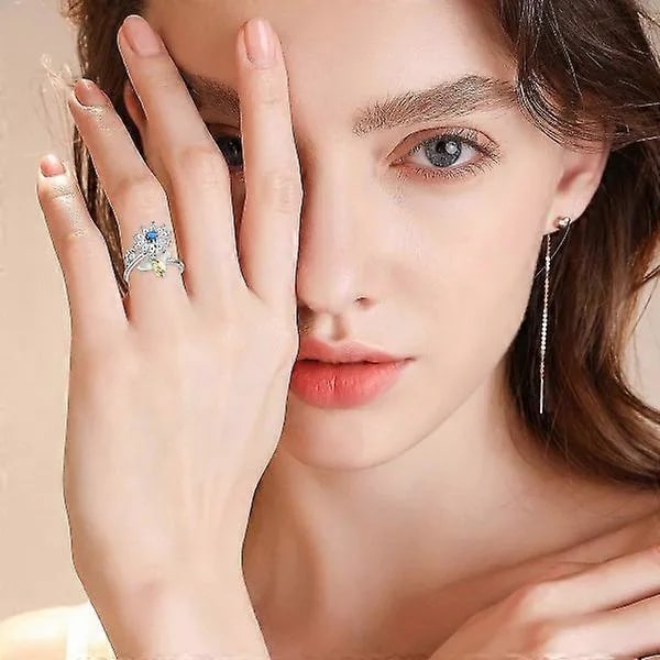6 stk. Fidget Angst Ringe Justerbare Ringe Sæt Justerbare Ringe Fidget Ringe Dame Perlering