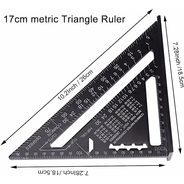 EXCLUDED FR MULTI-FUNCTION Tømrervinkel 170 mm & 30 mm, ZQKLA