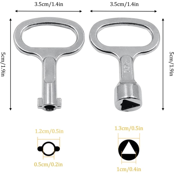 Skiftenøkkel trekantet socket 6 deler trekantet skiftenøkkel trekant, ZQKLA