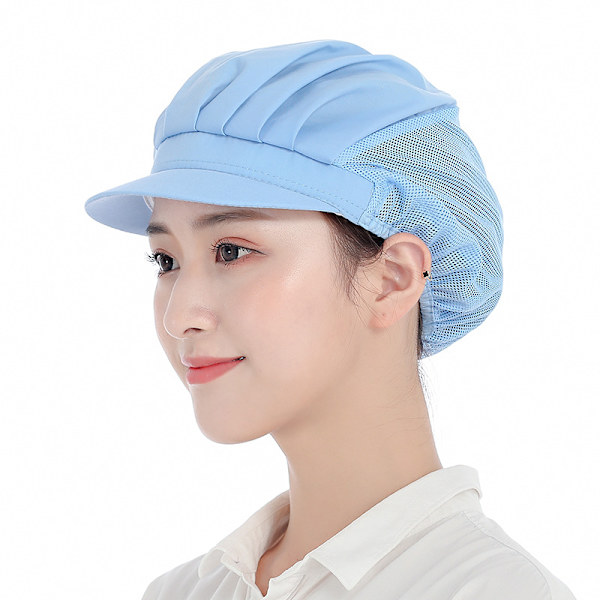 3 stk Kokkeberet Unisex Kjøkkenhatt med Mesh for Arbeidsverksted