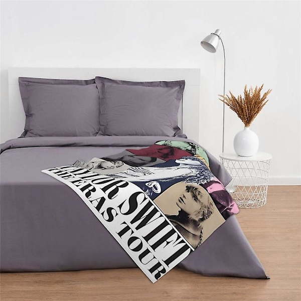 Singer Taylor Swift Flanell Filt Varm Mjuk Soffa Säng Överkast Pläd, 100*130cm