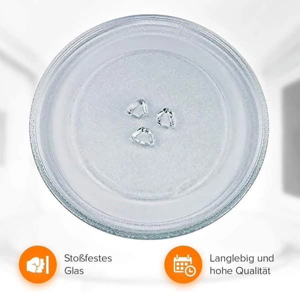 Glasplade drejeskive til mikrobølgeovn universel egnet, ca. 24,5 cm