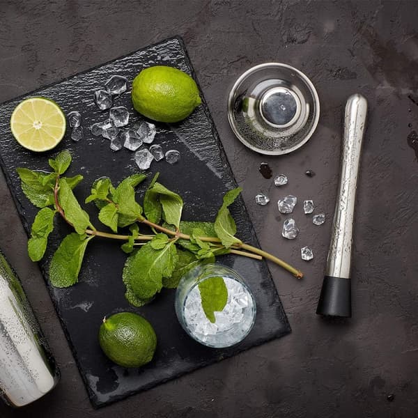 Cocktail Muddler og Blandeske i Rustfrit Stål - Hjemmebarværktøj