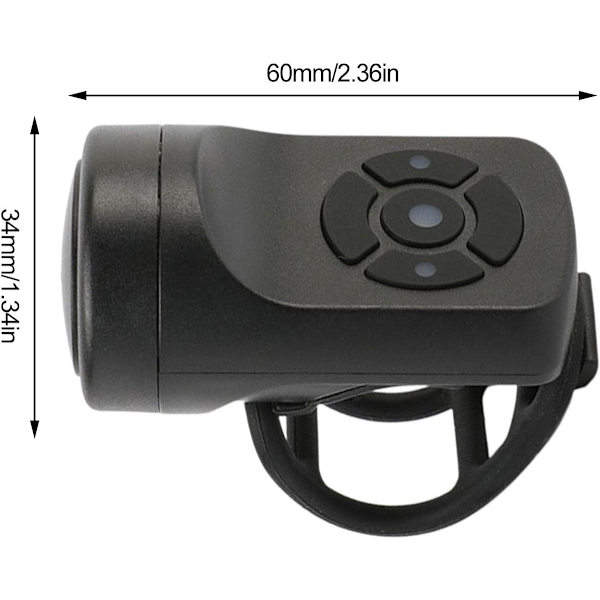（Svart）Elektronisk cykelklocka - Högljudd 120dB cykelklocka - Trådlös, ZQKLA