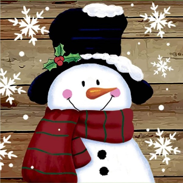 Christmas Diamond Painting Kits, Snowman Diamond Art Kit til voksne