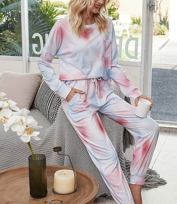 2023 Pyjamassett for kvinner, vinterkirurgiske pyjamas, tynne pyjamas for kvinner - Rosa L