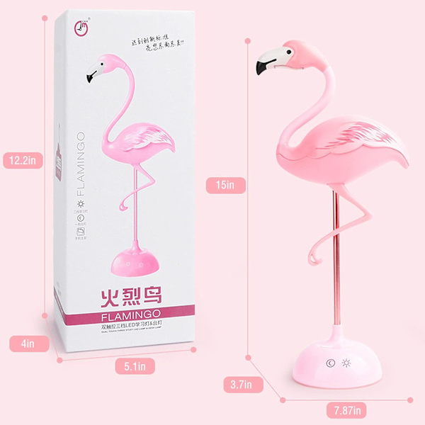1 stk Flamingo Bordlampe, Sød Pink Lampe Kawaii Bordtilbehør, ZQKLA