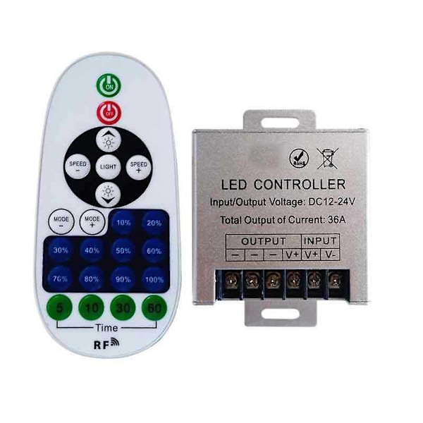 Dimmerfjärrkontroll Stor Effekt 360W Led Box Controller för Enfärgad Led Strip Ljus DC12-24V Dimning 23Key IR Fjärrkontroll Kit