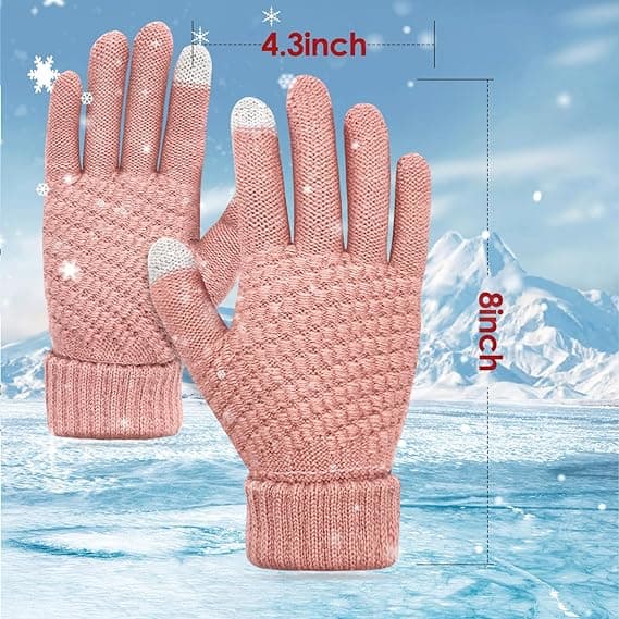 3 Pak Vinterhandsker Damer, Vinter Touchscreen Handsker, Fashi,ZQKLA
