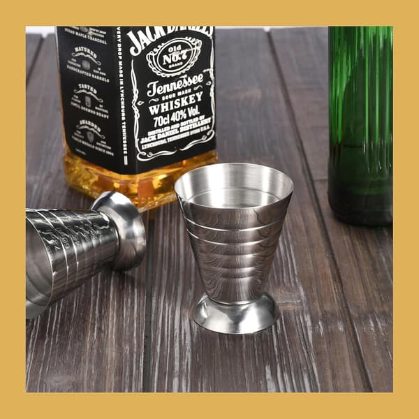 Pakke med 2 Cocktail Jigger i Rustfritt Stål, Måler 75 ml