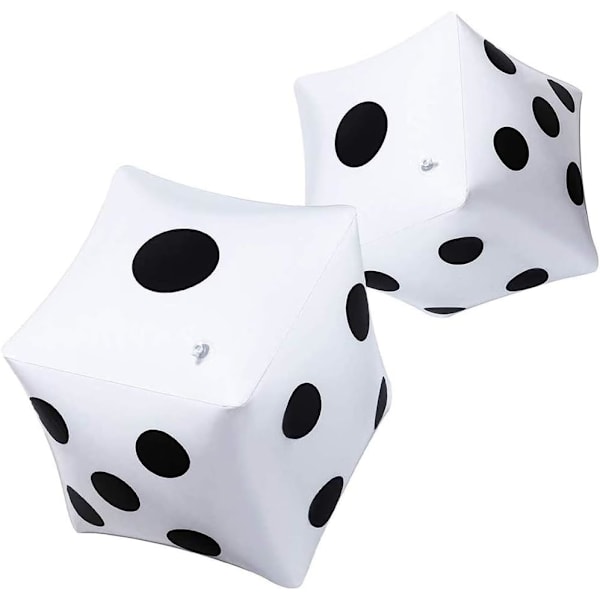 (2-pack) 30 cm Jätte Uppblåsbar Tärning Poolleksak för Gräsmatta, ZQKLA