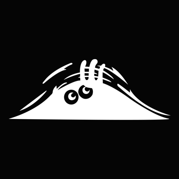 3D Tecknad Rolig Tittande Monster Vinyl Bildekal Emb, ZQKLA