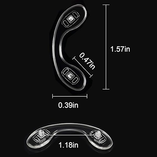 10 Par Myke Silikon Neseputer U-formet Nesebro Pads S, ZQKLA