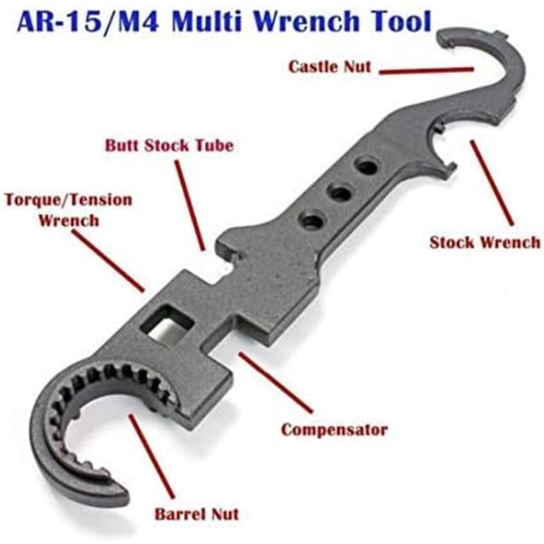 Gjelder for AR15 / M4 Taktisk Våpentekniker Rifle Spennmutter, ZQKLA