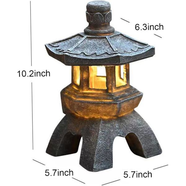 Solar Pagode Lanterne Udendørs Lamper Japansk Stil Lanterne Ga, ZQKLA