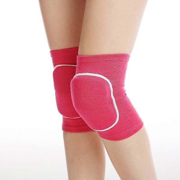 1 Par Halkfria Mjuka Knäskydd Knäskydd För Dans För Barn rose Red XS