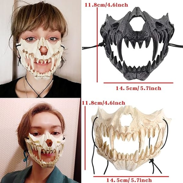 Japanese Half Mask - Tiger Mask,Ye Yaksha Dragon God Tengu B,ZQKLA