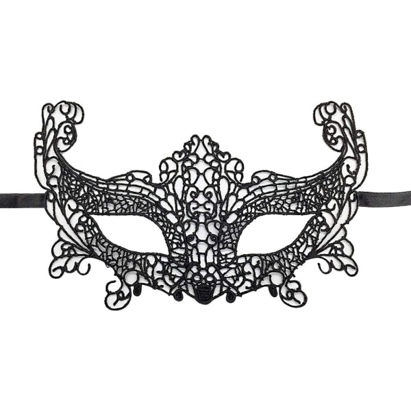 Women Sexy Black Lace Mask for Masquerade Halloween Party Prom Ca