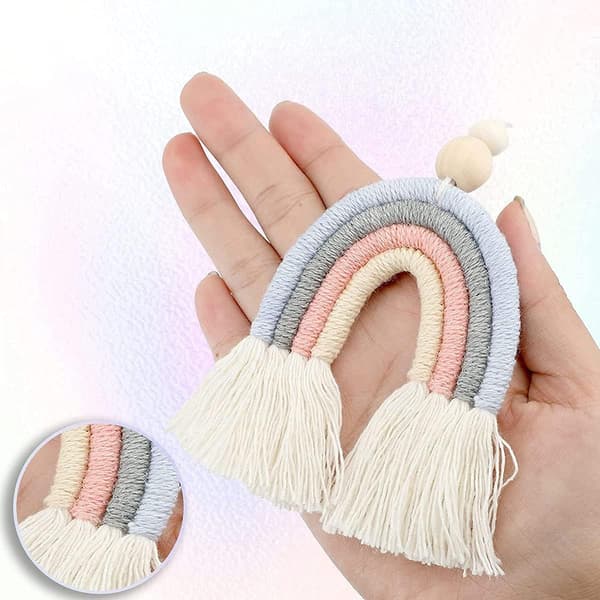3-delt bilinteriør bakspejl ornament, (6,2x11,5cm) Macr