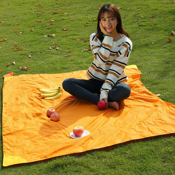 （Orange）Portable Pocket Camping Mat Folding Camping Mattress,ZQKLA